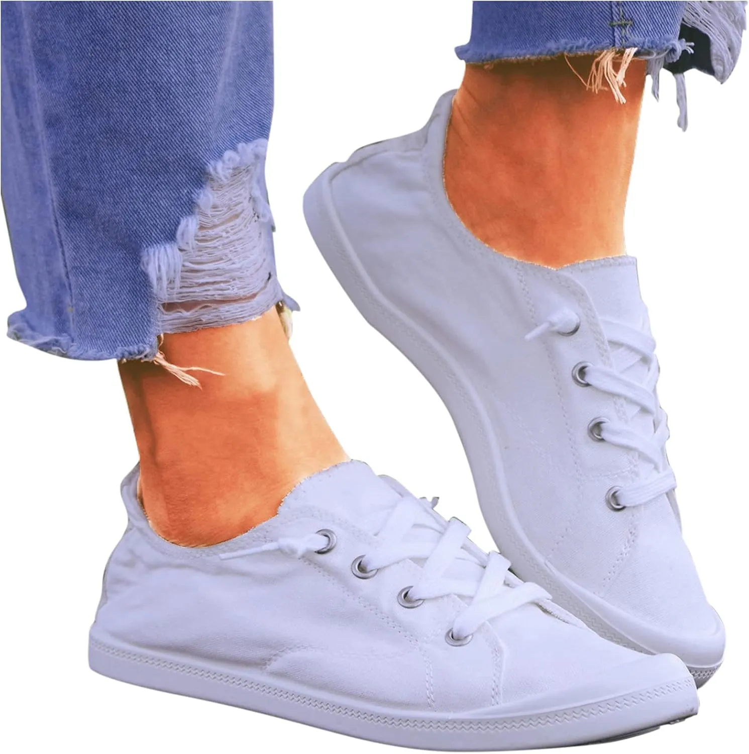 Womens Sneakers Size 11 Walking Zapatos para Mujer Comodos Casuales De CuñA Bajitos Cerrados Non Slip House Shoes for Women Elderly Womens White Sneakers Slip On Tenis OrtopéDicos para Mujer Blanco