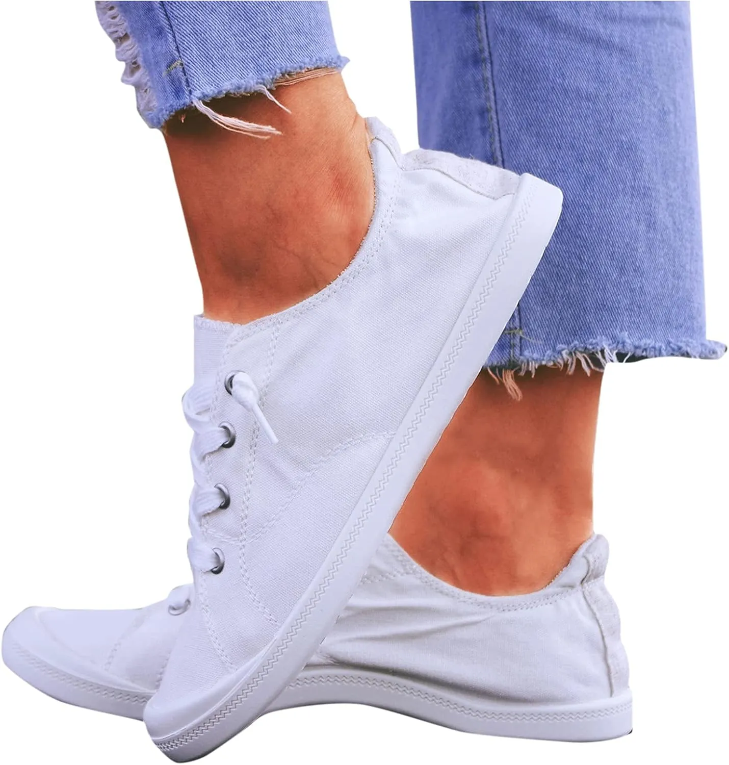 Womens Sneakers Size 11 Walking Zapatos para Mujer Comodos Casuales De CuñA Bajitos Cerrados Non Slip House Shoes for Women Elderly Womens White Sneakers Slip On Tenis OrtopéDicos para Mujer Blanco