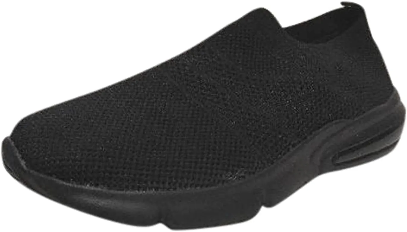 Womens Sneakers Size 11 Wide Width Zapatos De Trabajo para Mujeres Confortables Black Leather Non Slip Tennis Shoes Women Casual Sneakers for Women Outdoor Trainers Comfy Winter Dress Shoes for Women