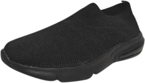 Womens Sneakers Size 11 Wide Width Zapatos De Trabajo para Mujeres Confortables Black Leather Non Slip Tennis Shoes Women Casual Sneakers for Women Outdoor Trainers Comfy Winter Dress Shoes for Women