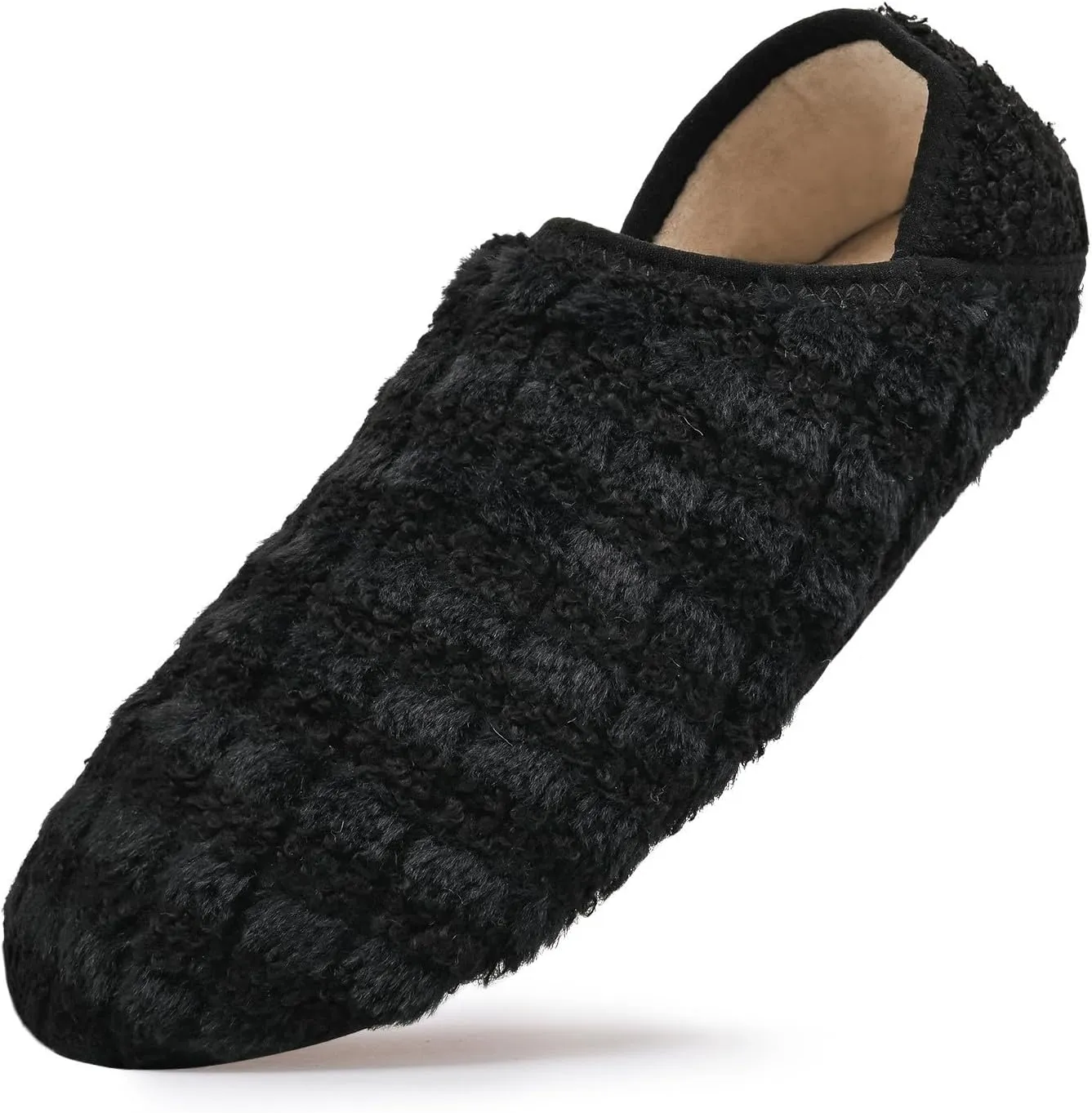 Women's Sparkly Flat Shoes Indoor Cotton Bag Heels Socks Shoes Soft Soled Home Warm Furry Yoga Dancing Slip