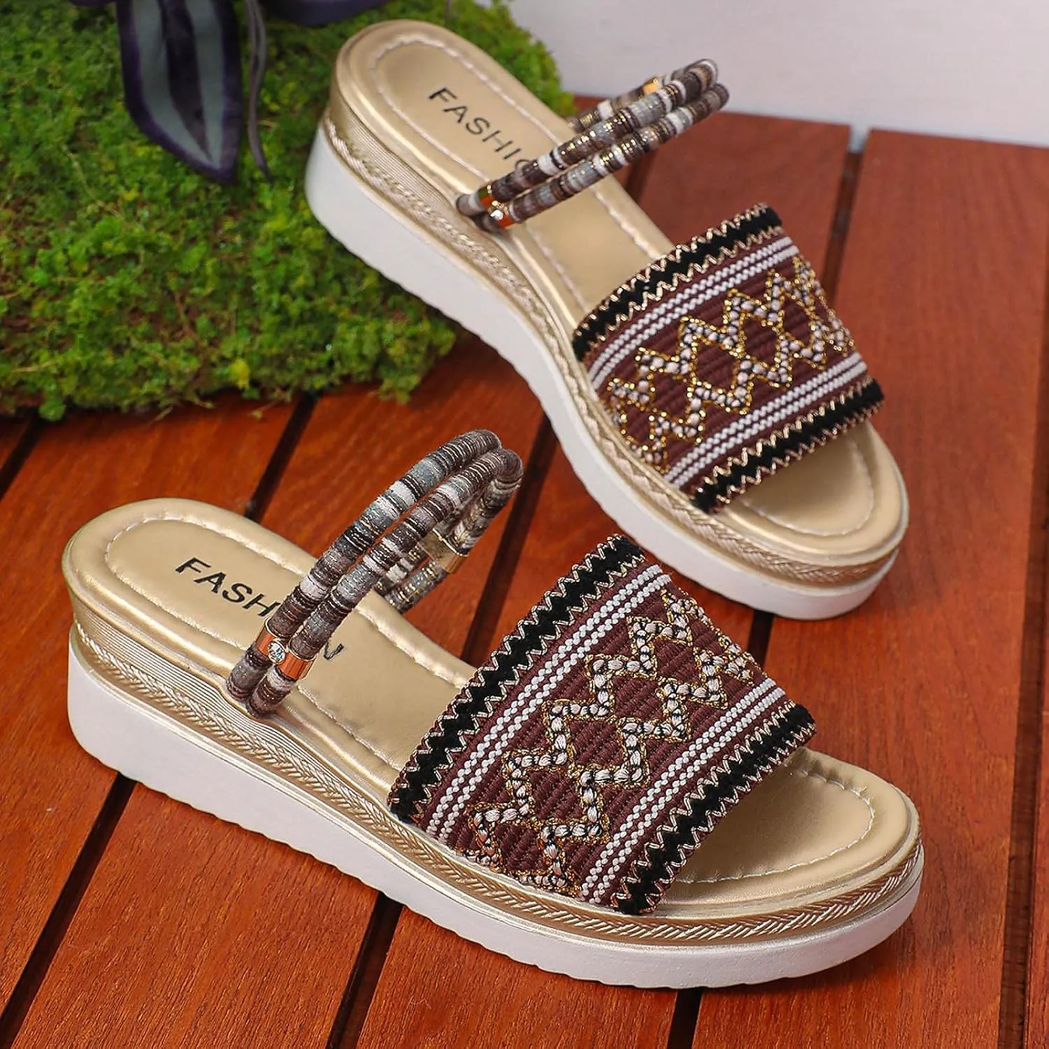 Women's Thick Bottom Sandals Summer Outdoor Camping Walking Beach Sandal Orthopedic Sandals with Arch Support