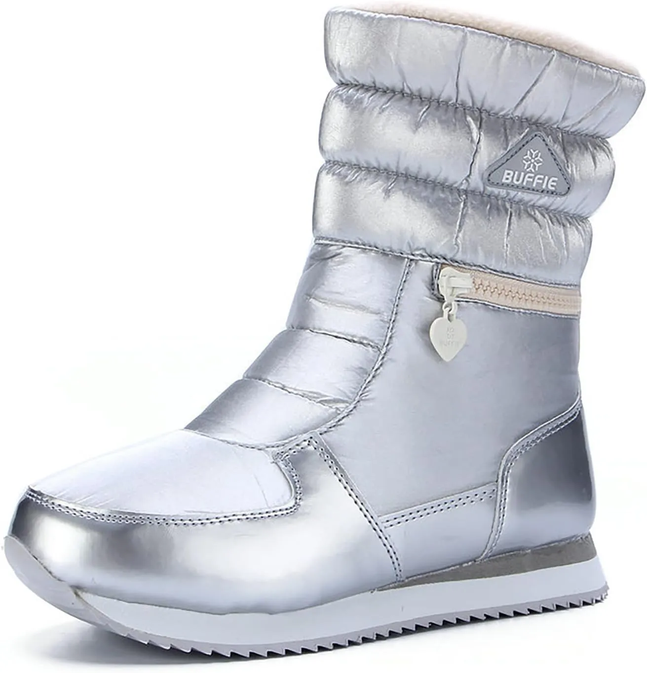 Women's Waterproof Winter Snow Boots Lightweight Warm Faux Fur Lined Mid-Calf Booties No-Slip Mini Thickening Winter Warm Fur