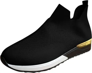 Womens White Sneakers Casual Wide Zapatos Antideslizantes para Mujer De Cocina Womens Black Athletic Shoes Size 9 Womens Fashion Sneakers 2023 Black Slip On Tennis Shoes Ladies
