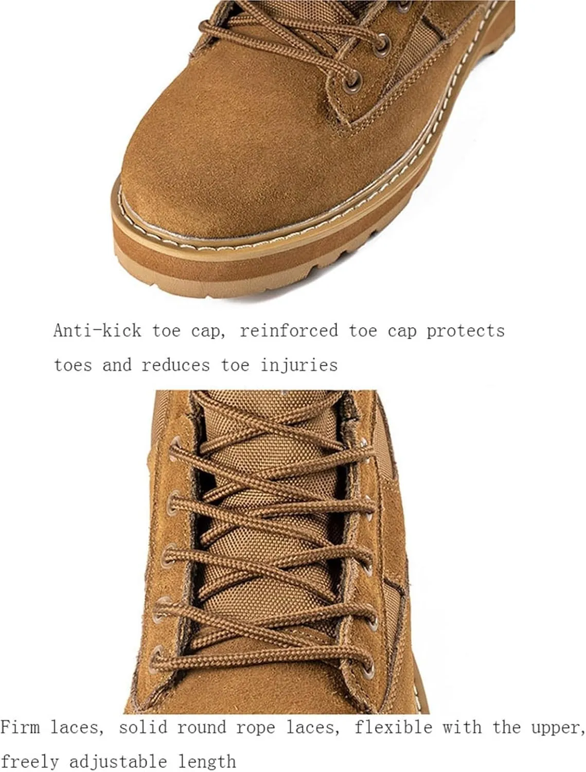 Wygwlg Mens Military Tactical Work Boots Wide, Men Lightweight Breathable Waterproof High Top Lace up Combat Boots, Resistant Non Slip Combat Sneakers Shoes, for Camping, Jungle Combat
