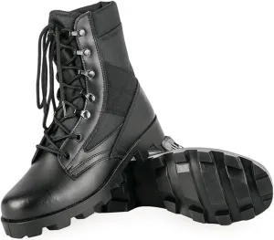 Wygwlg Mens Outdoor Tactical Work Boots, Men High Top and Lace up Waterproof Desert Army Tactical Combat Boots, Lightweight Work Army Boots, for Outdoor Sports Like Camping, Climbing