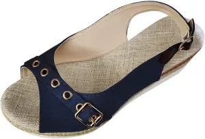 ZSpzx Wedge Sandals For Women 2025,Womens Open Toe Ankle Strap Shoes Espadrille Wedge Sandals Comfortable Dressy Summer Platform Slip on Fish Mouth Wedges On Slides Beach Casual Walking Sandal